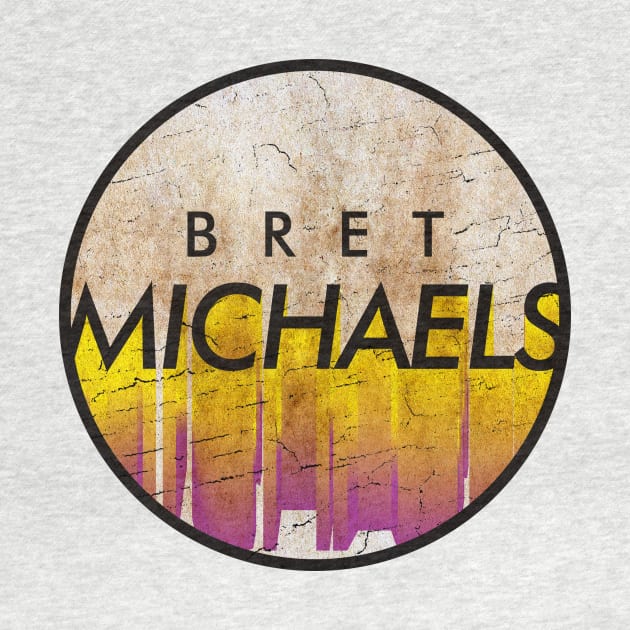 Bret Michaels - VINTAGE YELLOW CIRCLE by GLOBALARTWORD